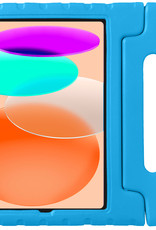 NoXx Hoesje Geschikt voor iPad 2022 Hoesje Kinderhoes Shockproof Hoes Kids Case Met 2x Screenprotector - Blauw