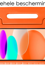 NoXx Hoesje Geschikt voor iPad 2022 Hoesje Kinderhoes Shockproof Hoes Kids Case Met 2x Screenprotector - Oranje