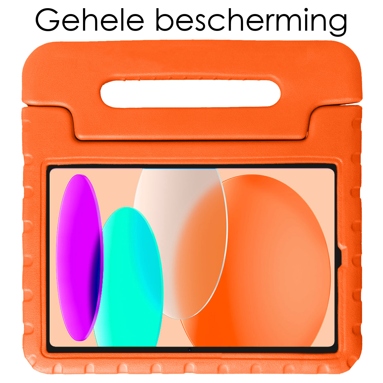 NoXx Hoesje Geschikt voor iPad 2022 Hoesje Kinderhoes Shockproof Hoes Kids Case Met 2x Screenprotector - Oranje