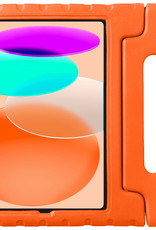 NoXx Hoesje Geschikt voor iPad 2022 Hoesje Kinderhoes Shockproof Hoes Kids Case Met 2x Screenprotector - Oranje
