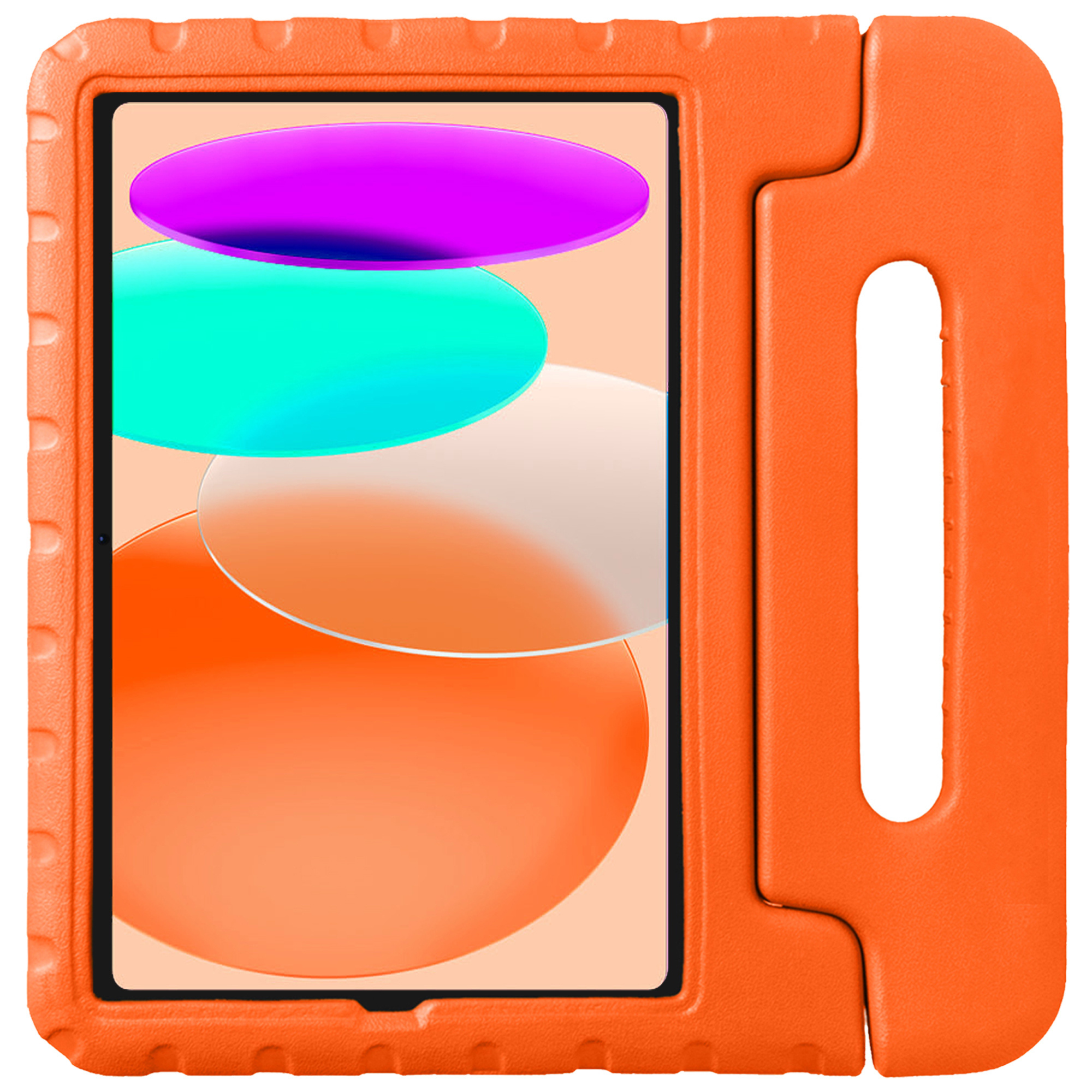 NoXx Hoesje Geschikt voor iPad 2022 Hoesje Kinderhoes Shockproof Hoes Kids Case Met 2x Screenprotector - Oranje