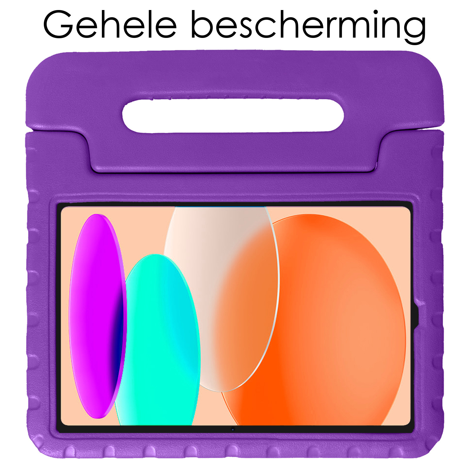 NoXx Hoesje Geschikt voor iPad 2022 Hoesje Kinderhoes Shockproof Hoes Kids Case Met 2x Screenprotector - Paars