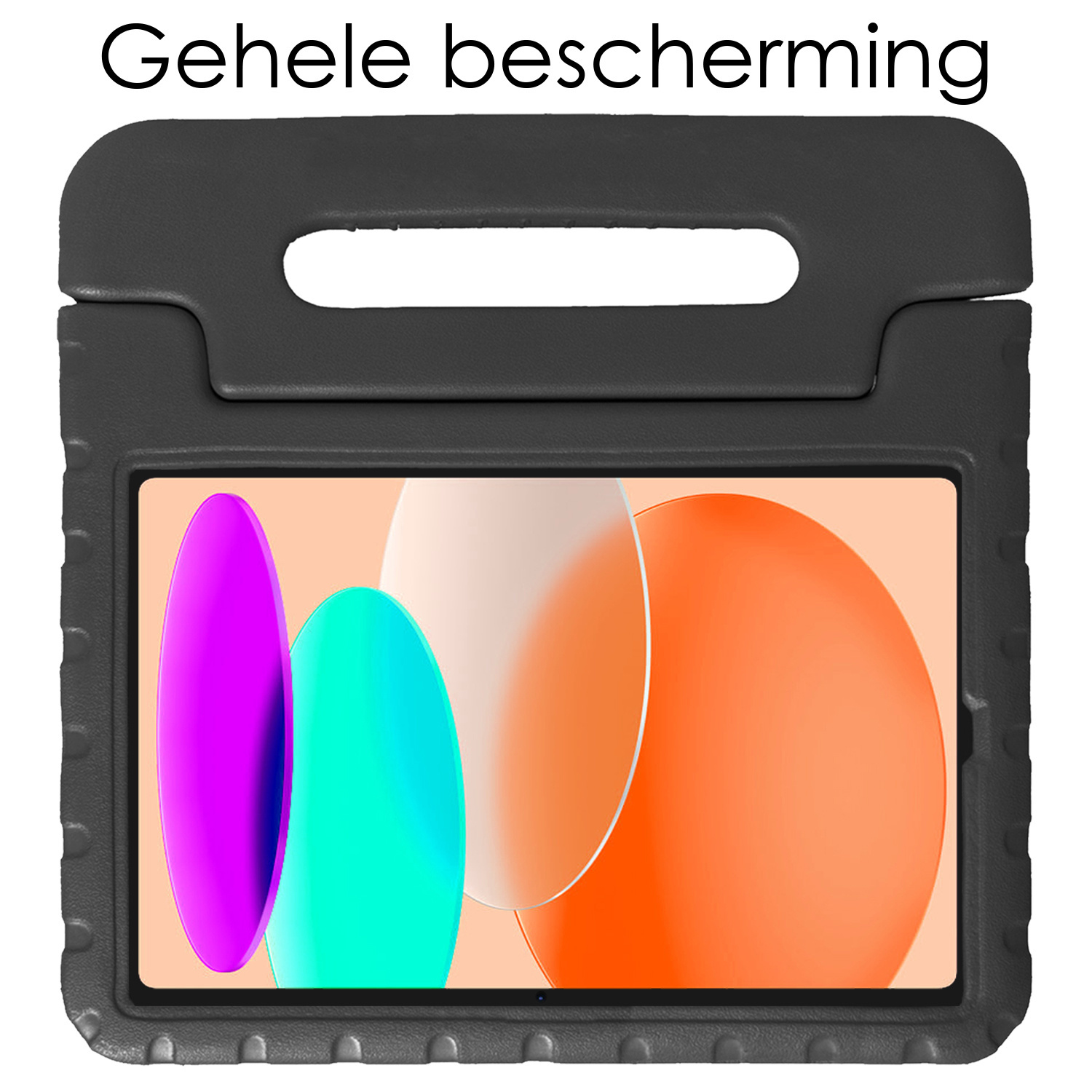 NoXx Hoesje Geschikt voor iPad 2022 Hoesje Kinderhoes Shockproof Hoes Kids Case Met 2x Screenprotector - Zwart