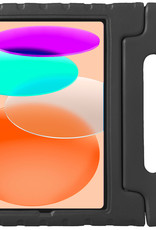NoXx Hoesje Geschikt voor iPad 2022 Hoesje Kinderhoes Shockproof Hoes Kids Case Met 2x Screenprotector - Zwart