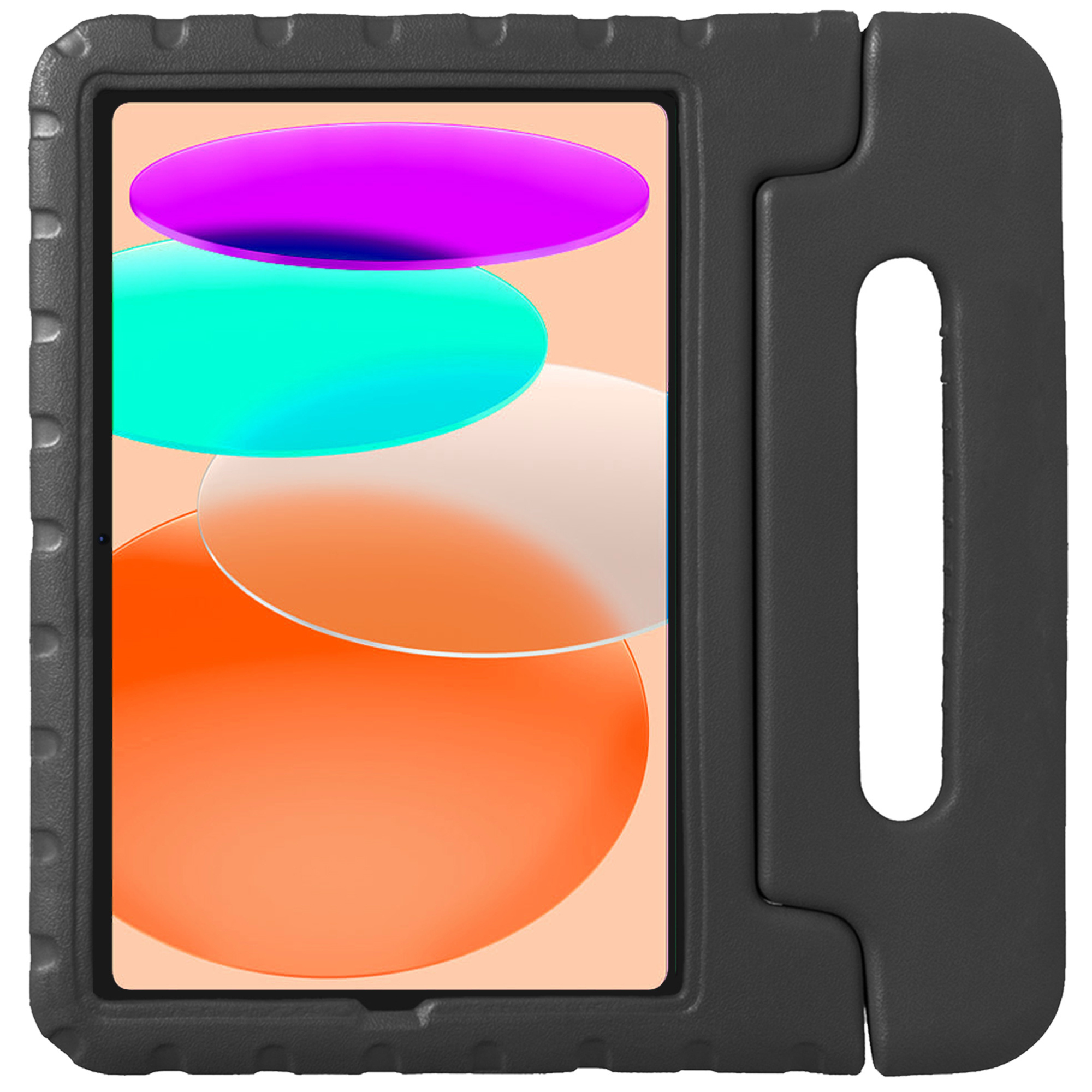 NoXx Hoesje Geschikt voor iPad 2022 Hoesje Kinderhoes Shockproof Hoes Kids Case Met 2x Screenprotector - Zwart