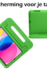 Nomfy Hoes Geschikt voor iPad 2022 Hoes Bumper Kindvriendelijk Kids Case Kinderhoes Met Screenprotector - Hoesje Geschikt voor iPad 10 Hoesje Shockproof Cover Hoes - Groen