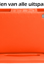 Nomfy Hoes Geschikt voor iPad 2022 Hoes Bumper Kindvriendelijk Kids Case Kinderhoes Met Screenprotector - Hoesje Geschikt voor iPad 10 Hoesje Shockproof Cover Hoes - Oranje