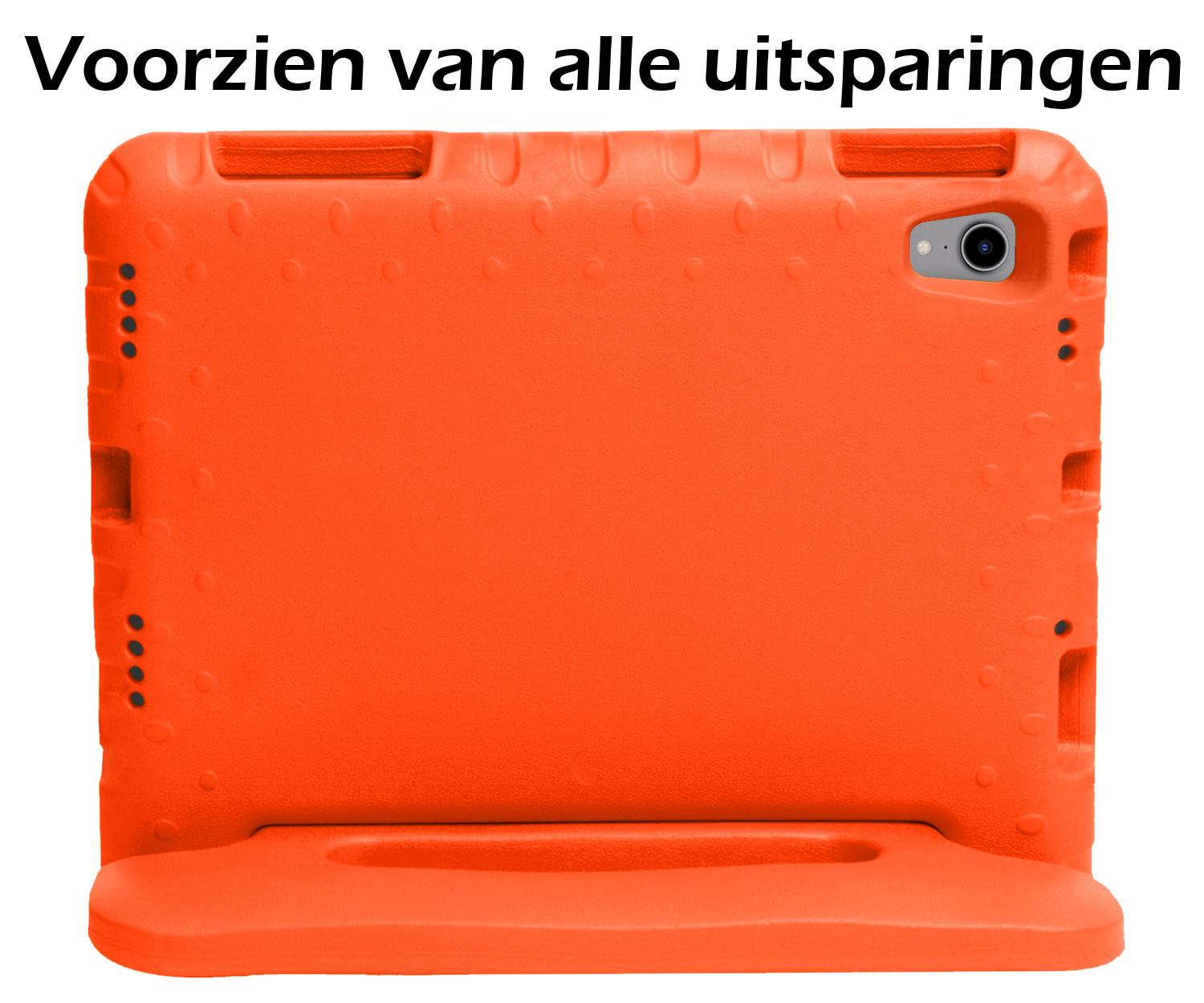 Nomfy Hoes Geschikt voor iPad 2022 Hoes Bumper Kindvriendelijk Kids Case Kinderhoes Met Screenprotector - Hoesje Geschikt voor iPad 10 Hoesje Shockproof Cover Hoes - Oranje