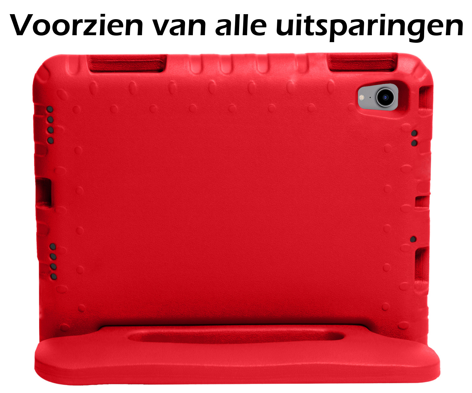 iPad 2022 Hoes Bumper Kindvriendelijk Kids Case Met Screenprotector - iPad 10 2022 Hoesje Shockproof Cover Hoes - Rood