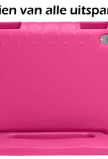 Nomfy Hoes Geschikt voor iPad 2022 Hoes Bumper Kindvriendelijk Kids Case Kinderhoes Met Screenprotector - Hoesje Geschikt voor iPad 10 Hoesje Shockproof Cover Hoes - Roze