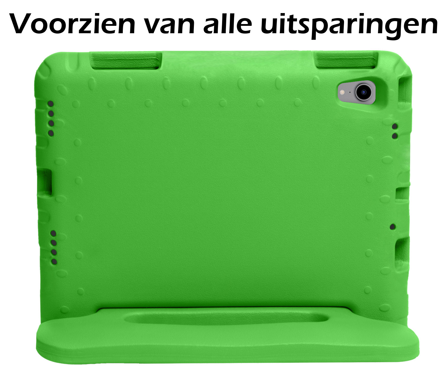 Nomfy Hoes Geschikt voor iPad 2022 Hoes Bumper Kindvriendelijk Kids Case Kinderhoes Met 2x Screenprotector - Hoesje Geschikt voor iPad 10 Hoesje Shockproof Cover Hoes - Groen