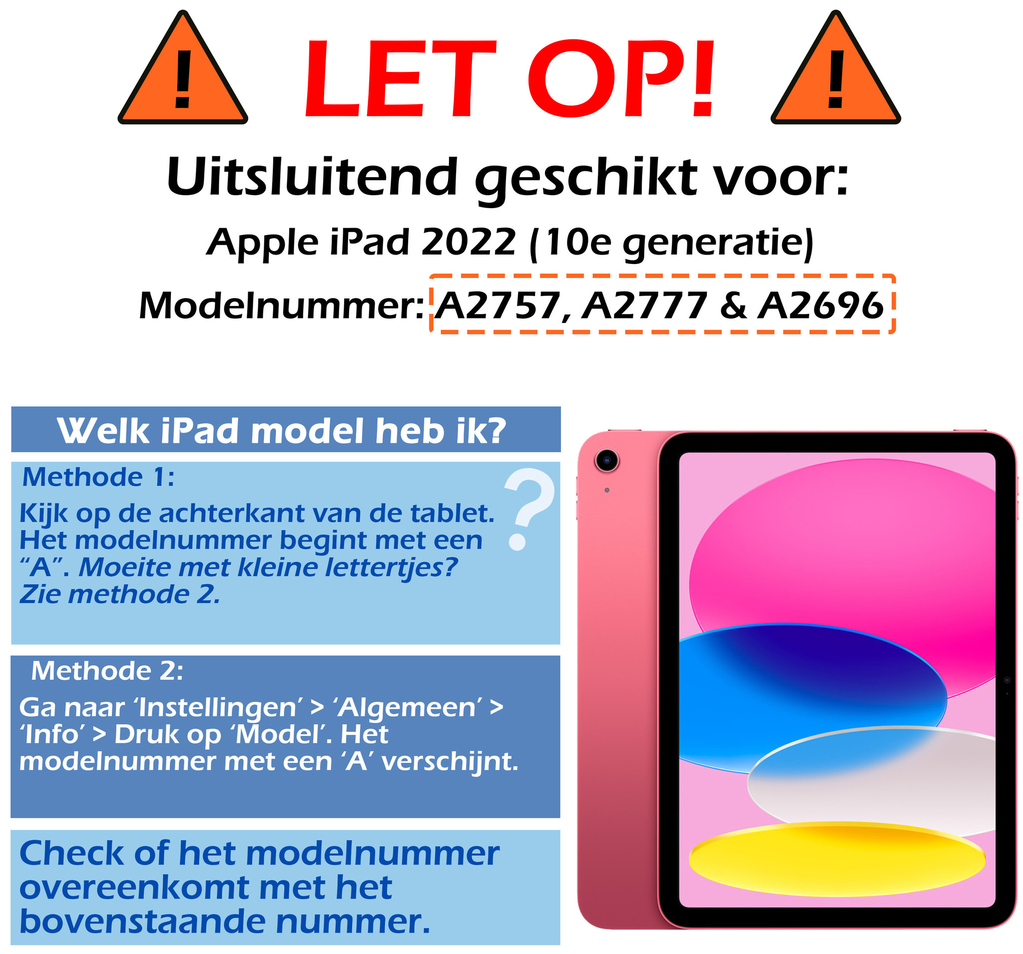 iPad 2022 Hoes Bumper Kindvriendelijk Kids Case Met 2x Screenprotector - iPad 10 2022 Hoesje Shockproof Cover Hoes - Oranje
