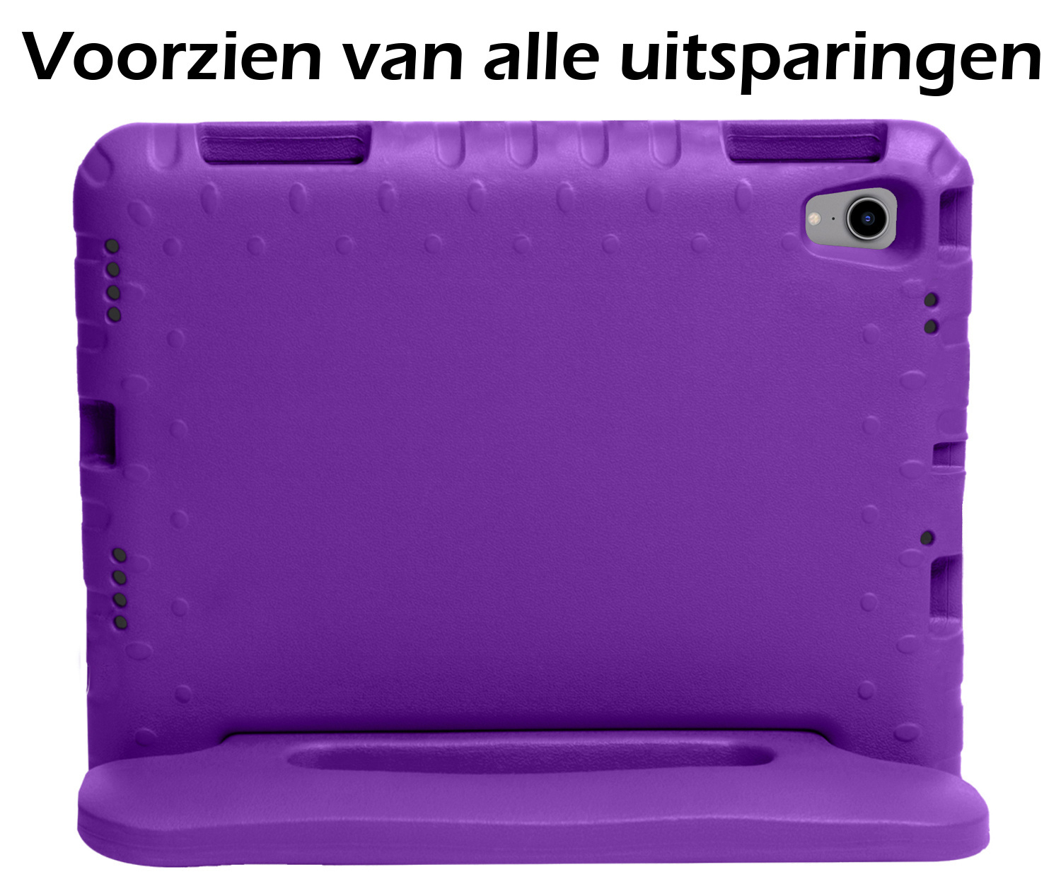 Nomfy Hoes Geschikt voor iPad 2022 Hoes Bumper Kindvriendelijk Kids Case Kinderhoes Met 2x Screenprotector - Hoesje Geschikt voor iPad 10 Hoesje Shockproof Cover Hoes - Paars
