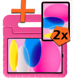 Nomfy iPad 2022 Kinderhoes Met 2x Screenprotector - Roze