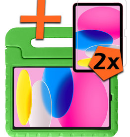 Nomfy Nomfy iPad 2022 Kinderhoes Met 2x Screenprotector - Groen