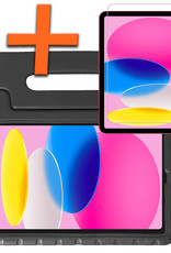 Nomfy Hoes Geschikt voor iPad 2022 Hoes Bumper Kindvriendelijk Kids Case Kinderhoes Met Screenprotector - Hoesje Geschikt voor iPad 10 Hoesje Shockproof Cover Hoes - Zwart