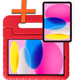 Nomfy Nomfy iPad 2022 Kinderhoes Met Screenprotector - Rood