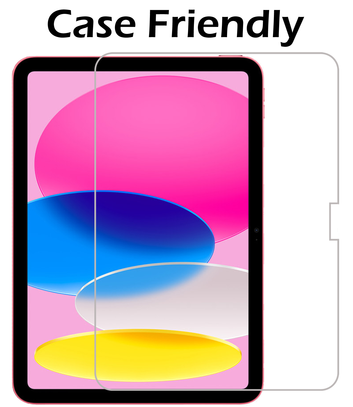 Nomfy Hoes Geschikt voor iPad 2022 Hoes Bumper Kindvriendelijk Kids Case Kinderhoes Met Screenprotector - Hoesje Geschikt voor iPad 10 Hoesje Shockproof Cover Hoes - Blauw