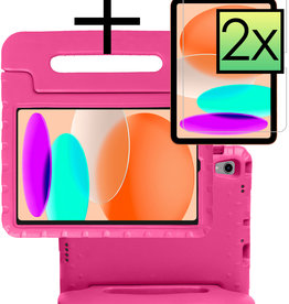 NoXx iPad 2022 Kinderhoes Met 2x Screenprotector - Roze