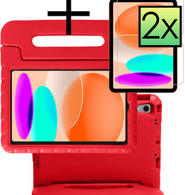 NoXx iPad 2022 Kinderhoes Met 2x Screenprotector - Rood