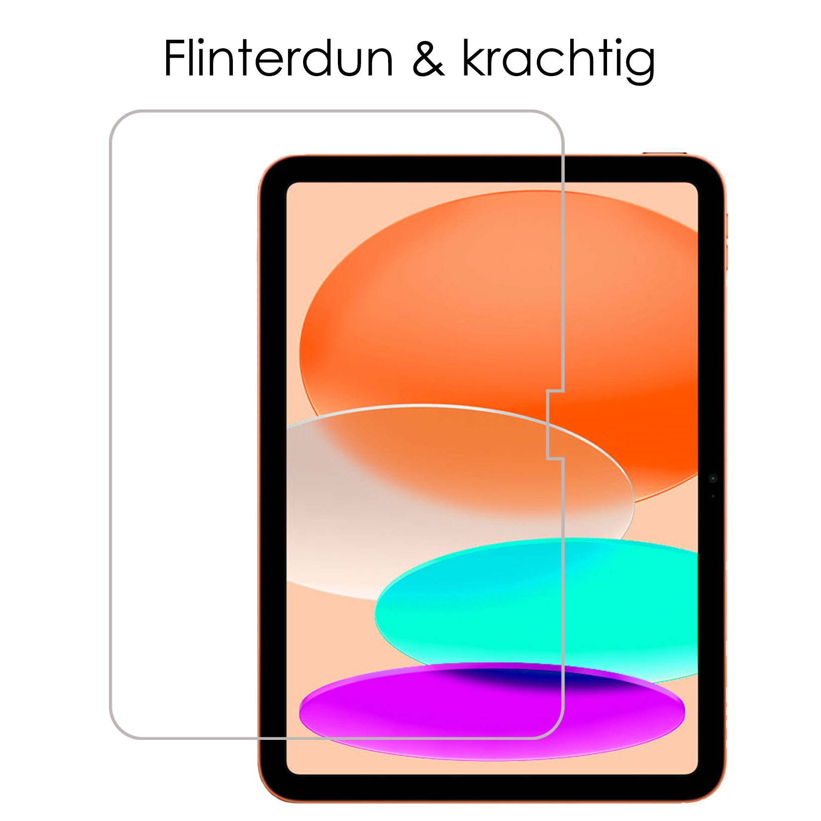 iPad 10 2022 Hoesje Kinderhoes Shockproof Cover Case Met 2x Screenprotector - Rood