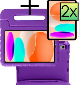 NoXx iPad 2022 Kinderhoes Met 2x Screenprotector - Paars