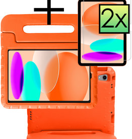NoXx iPad 2022 Kinderhoes Met 2x Screenprotector - Oranje