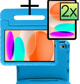 NoXx iPad 2022 Kinderhoes Met 2x Screenprotector - Blauw