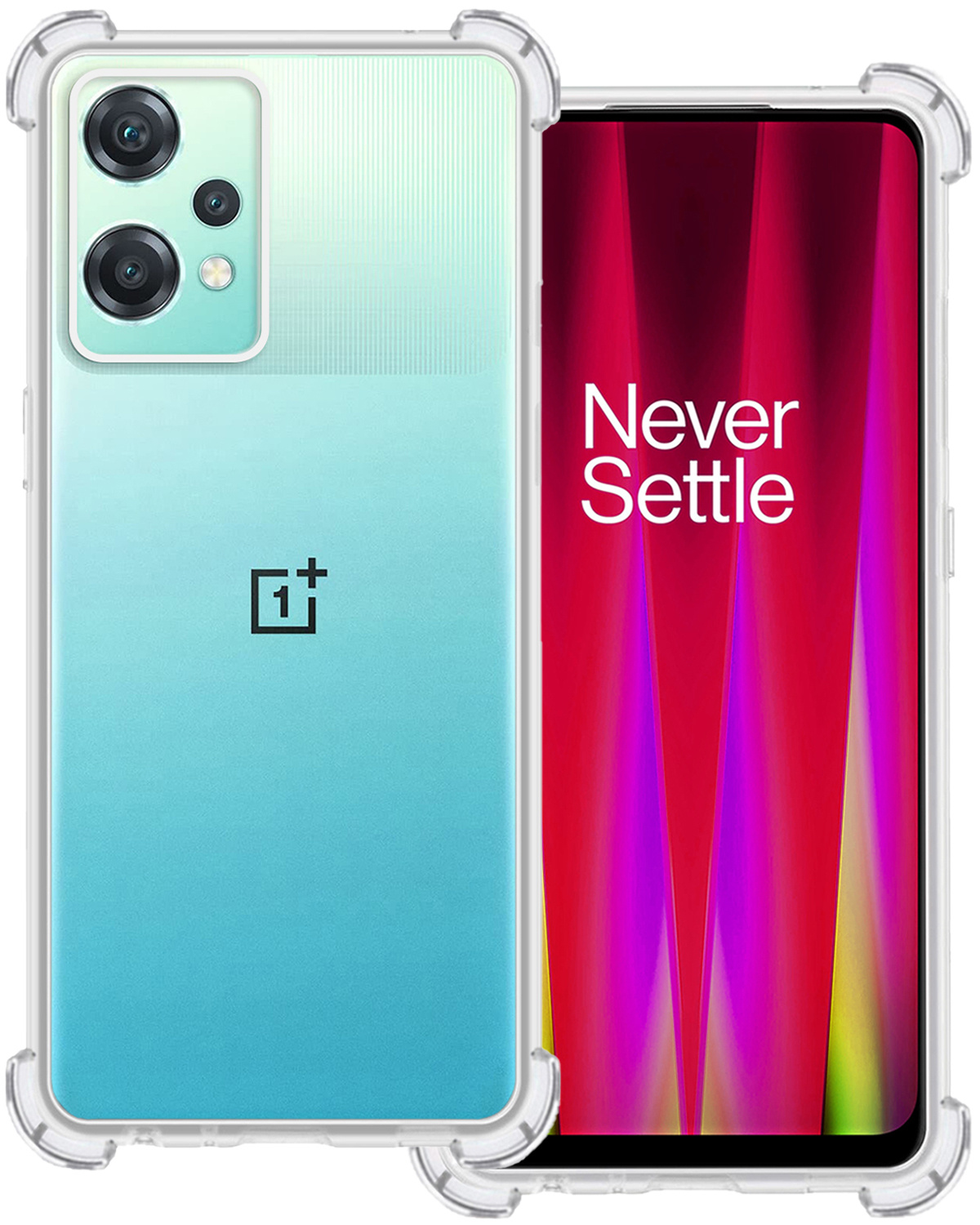 BASEY. Hoes Geschikt voor OnePlus Nord CE 2 Lite Hoesje Shock Proof Case Hoes Siliconen - Hoesje Geschikt voor OnePlus Nord CE 2 Lite Hoes Cover Shockproof - Transparant