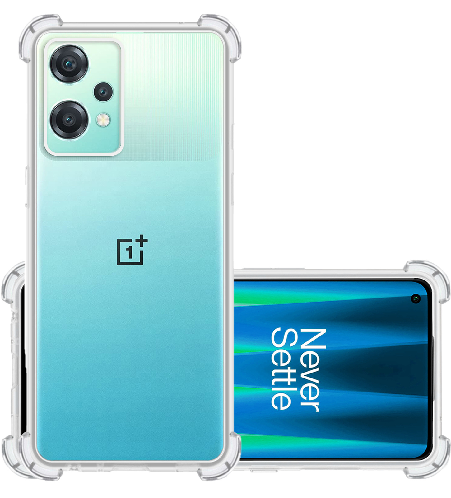 NoXx Hoes Geschikt voor OnePlus Nord CE 2 Lite Hoesje Siliconen Cover Shock Proof Back Case Shockproof Hoes - Transparant