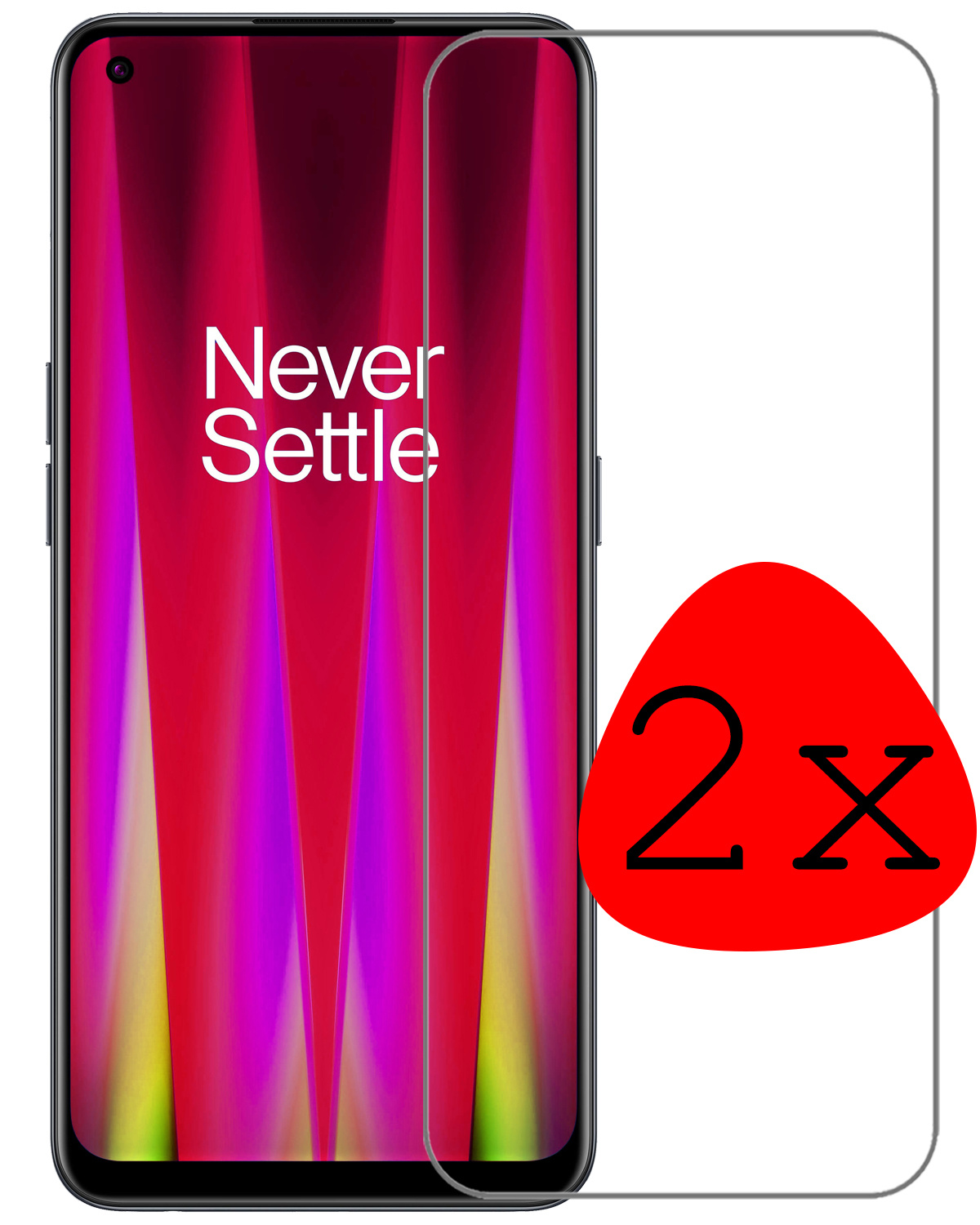 BASEY. Screenprotector Geschikt voor OnePlus Nord CE 2 Lite Screenprotector Tempered Glass - Screenprotector Geschikt voor OnePlus Nord CE 2 Lite Beschermglas Screen Protector Glas - 2 Stuks