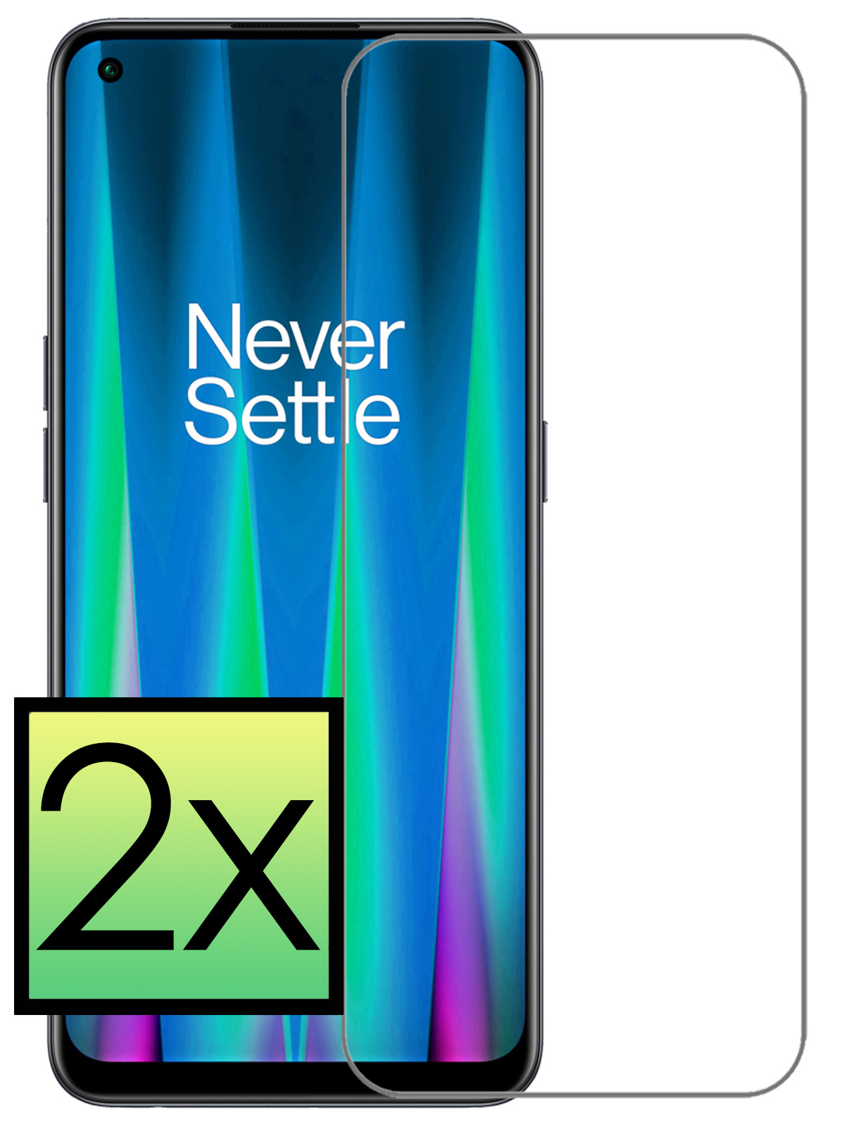 OnePlus Nord CE 2 Lite Screenprotector Tempered Glass Gehard Glas Beschermglas - 2x