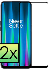 NoXx Screenprotector Geschikt voor OnePlus Nord CE 2 Lite Screenprotector Tempered Glass Gehard Glas Full Cover - 2x