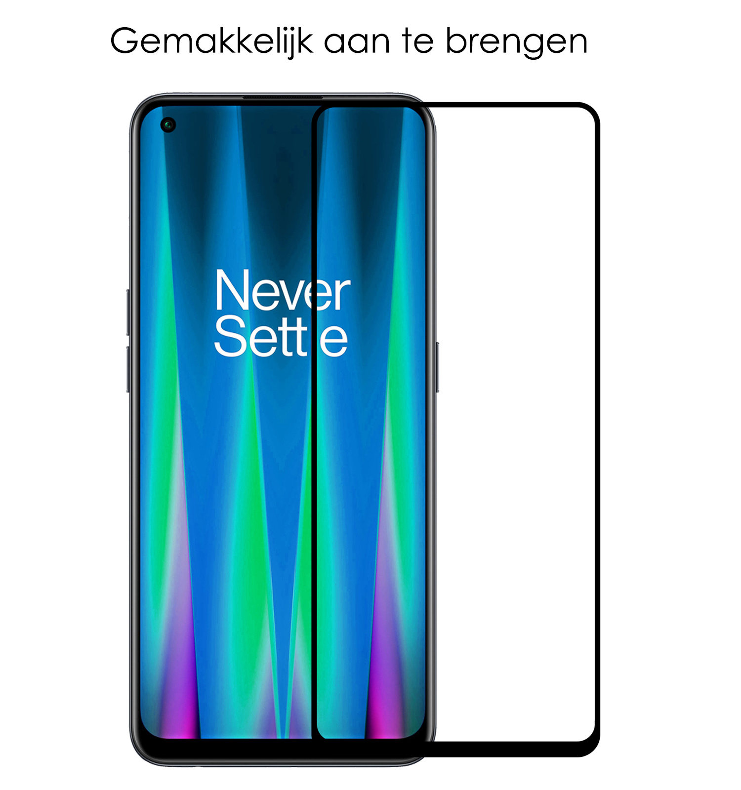 NoXx Screenprotector Geschikt voor OnePlus Nord CE 2 Lite Screenprotector Tempered Glass Gehard Glas Full Cover - 3x