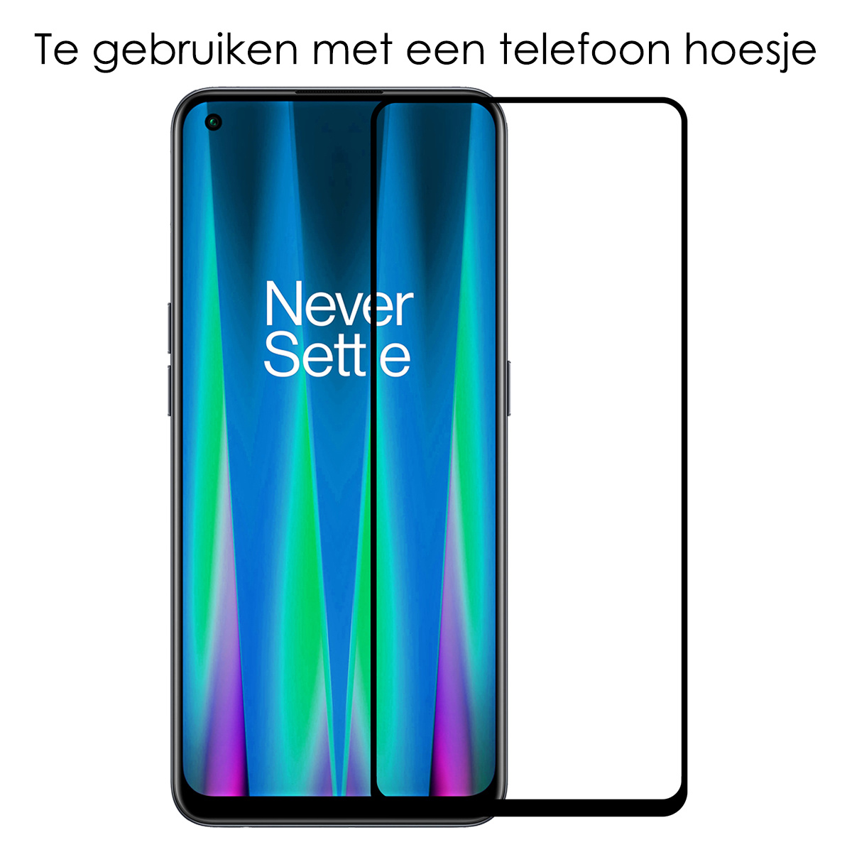 NoXx Screenprotector Geschikt voor OnePlus Nord CE 2 Lite Screenprotector Tempered Glass Gehard Glas Full Cover - 3x