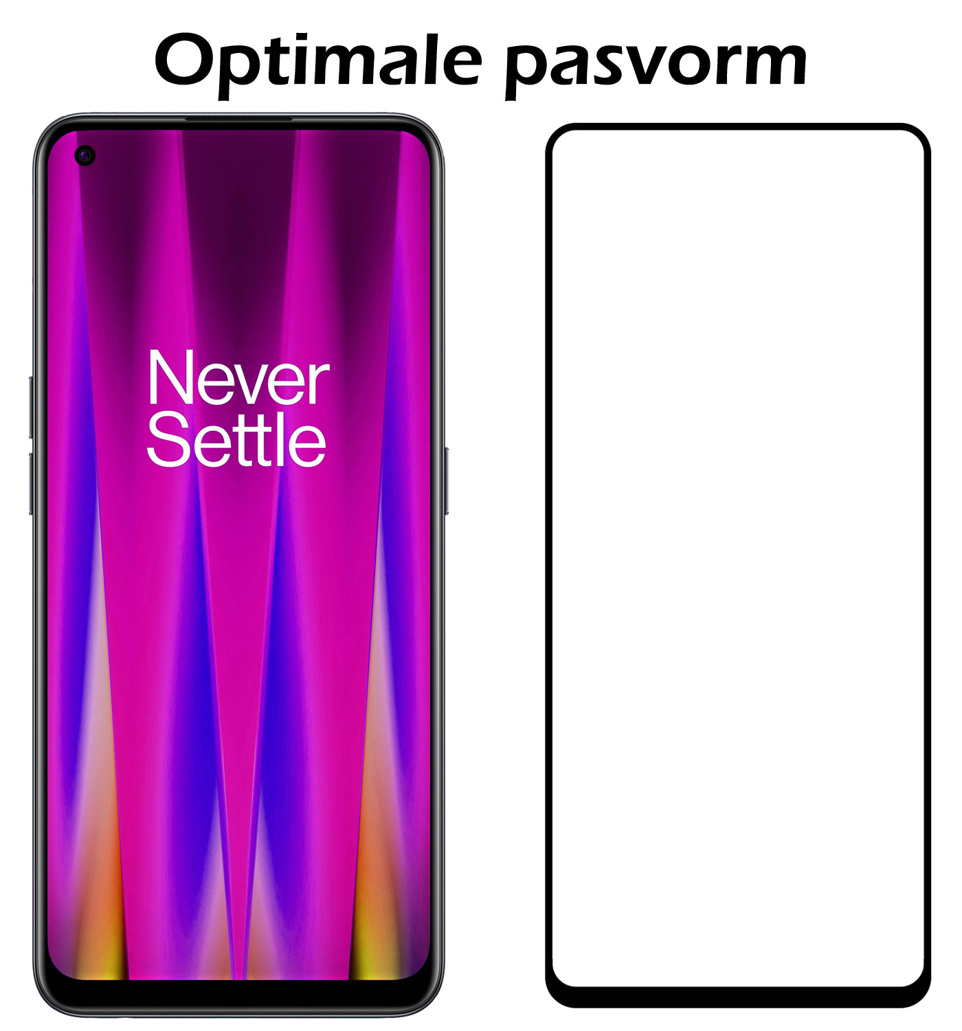 Nomfy Screenprotector Geschikt voor OnePlus Nord CE 2 Lite Screenprotector Bescherm Glas - Screenprotector Geschikt voor OnePlus Nord CE 2 Lite Screen Protector Tempered Glass Full Screen Full Cover - 2 PACK
