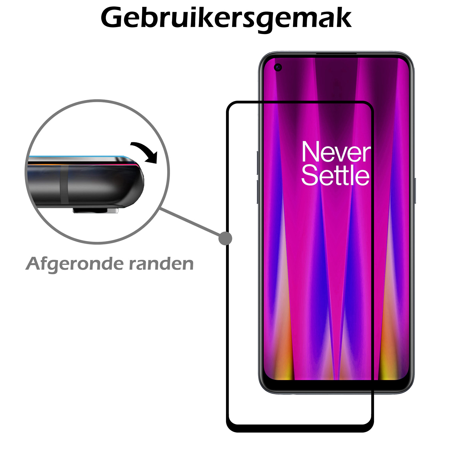 Nomfy Screenprotector Geschikt voor OnePlus Nord CE 2 Lite Screenprotector Bescherm Glas - Screenprotector Geschikt voor OnePlus Nord CE 2 Lite Screen Protector Tempered Glass Full Screen Full Cover - 3 PACK