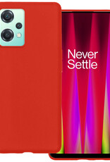 BASEY. Hoes Geschikt voor OnePlus Nord CE 2 Lite Hoesje Siliconen Back Cover Case - Hoesje Geschikt voor OnePlus Nord CE 2 Lite Hoes Cover Hoesje - Rood