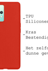 BASEY. Hoes Geschikt voor OnePlus Nord CE 2 Lite Hoesje Siliconen Back Cover Case - Hoesje Geschikt voor OnePlus Nord CE 2 Lite Hoes Cover Hoesje - Rood