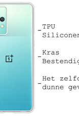 BASEY. Hoes Geschikt voor OnePlus Nord CE 2 Lite Hoesje Siliconen Back Cover Case - Hoesje Geschikt voor OnePlus Nord CE 2 Lite Hoes Cover Hoesje - Transparant