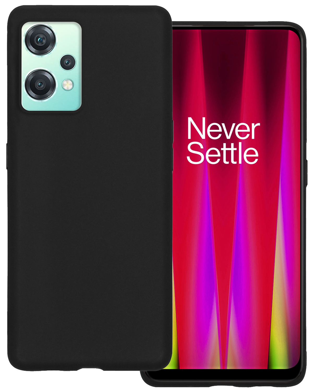 BASEY. Hoes Geschikt voor OnePlus Nord CE 2 Lite Hoesje Siliconen Back Cover Case - Hoesje Geschikt voor OnePlus Nord CE 2 Lite Hoes Cover Hoesje - Zwart