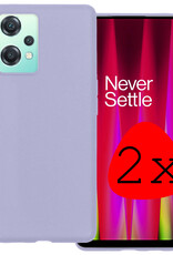BASEY. Hoes Geschikt voor OnePlus Nord CE 2 Lite Hoesje Siliconen Back Cover Case - Hoesje Geschikt voor OnePlus Nord CE 2 Lite Hoes Cover Hoesje - Lila - 2 Stuks