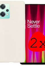 BASEY. Hoes Geschikt voor OnePlus Nord CE 2 Lite Hoesje Siliconen Back Cover Case - Hoesje Geschikt voor OnePlus Nord CE 2 Lite Hoes Cover Hoesje - Wit - 2 Stuks