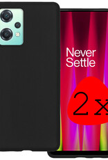 BASEY. Hoes Geschikt voor OnePlus Nord CE 2 Lite Hoesje Siliconen Back Cover Case - Hoesje Geschikt voor OnePlus Nord CE 2 Lite Hoes Cover Hoesje - Zwart - 2 Stuks