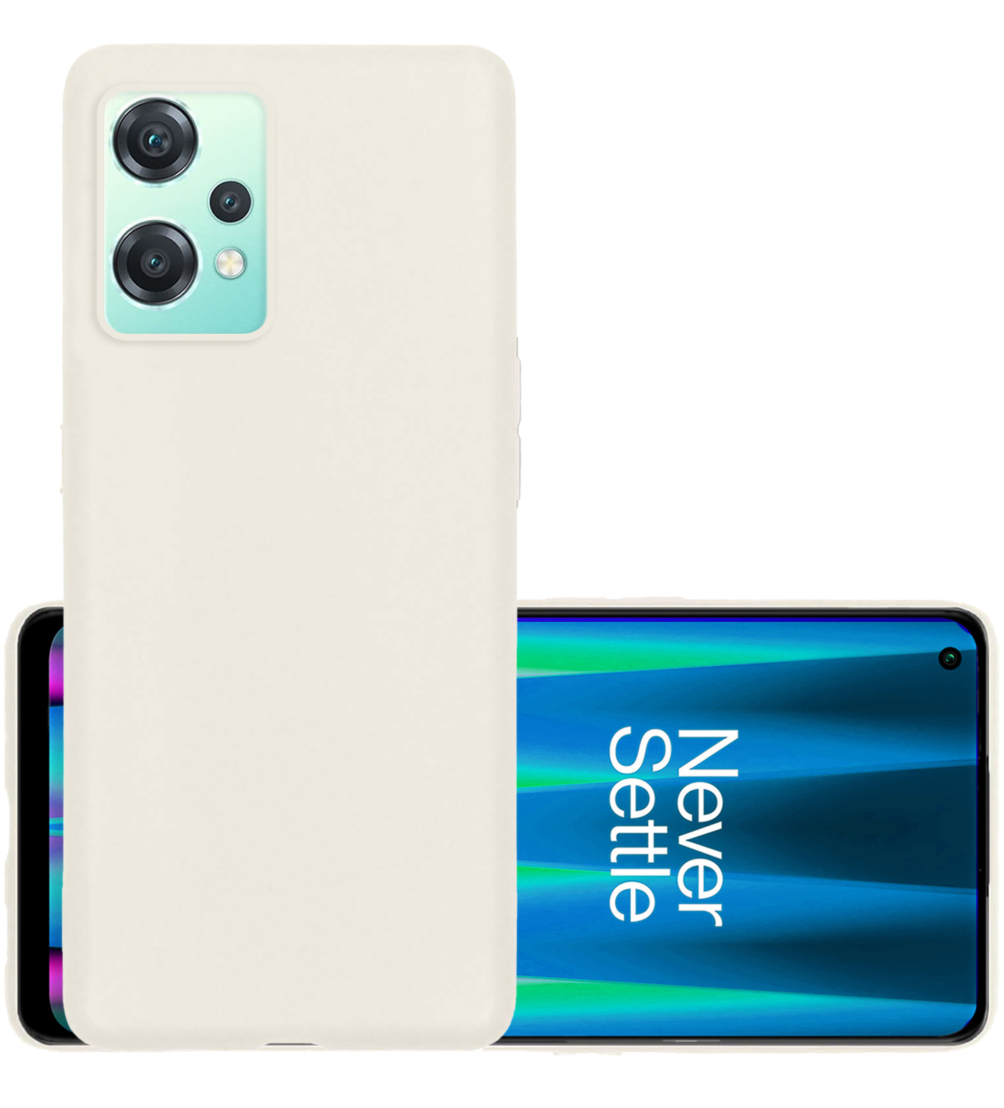 NoXx Hoes Geschikt voor OnePlus Nord CE 2 Lite Hoesje Cover Siliconen Back Case Hoes - Wit