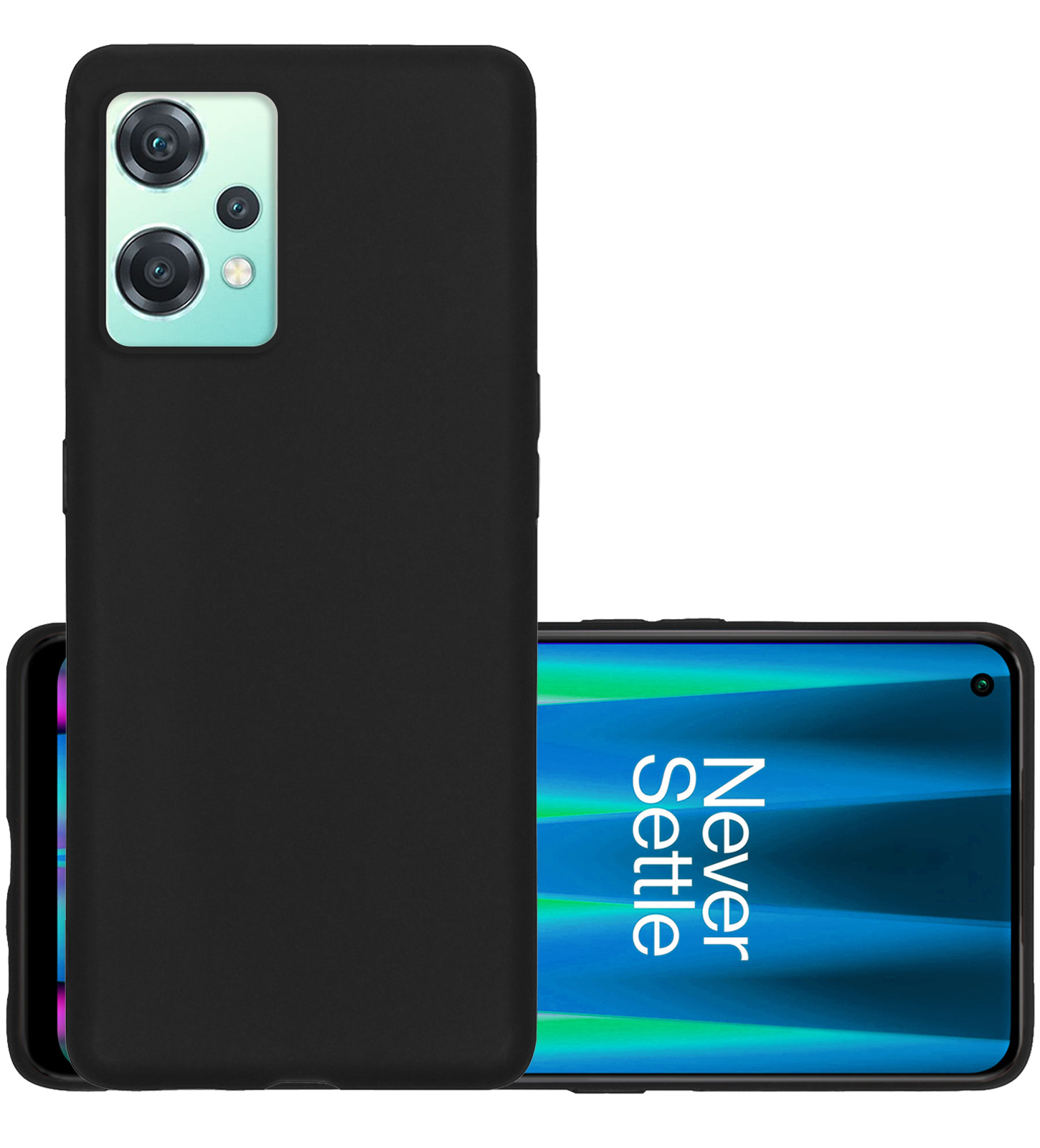 NoXx Hoes Geschikt voor OnePlus Nord CE 2 Lite Hoesje Cover Siliconen Back Case Hoes - Zwart