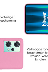 NoXx Hoes Geschikt voor OnePlus Nord CE 2 Lite Hoesje Cover Siliconen Back Case Hoes - Lichtroze - 2x