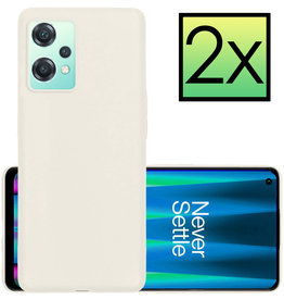 NoXx NoXx OnePlus Nord CE 2 Lite Hoesje Siliconen - Wit - 2 PACK