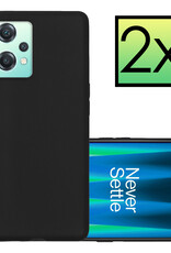 NoXx Hoes Geschikt voor OnePlus Nord CE 2 Lite Hoesje Cover Siliconen Back Case Hoes - Zwart - 2x