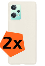 Nomfy Hoesje Geschikt voor OnePlus Nord CE 2 Lite Hoesje Siliconen Cover Case - Hoes Geschikt voor OnePlus Nord CE 2 Lite Hoes Back Case - 2-PACK - Wit